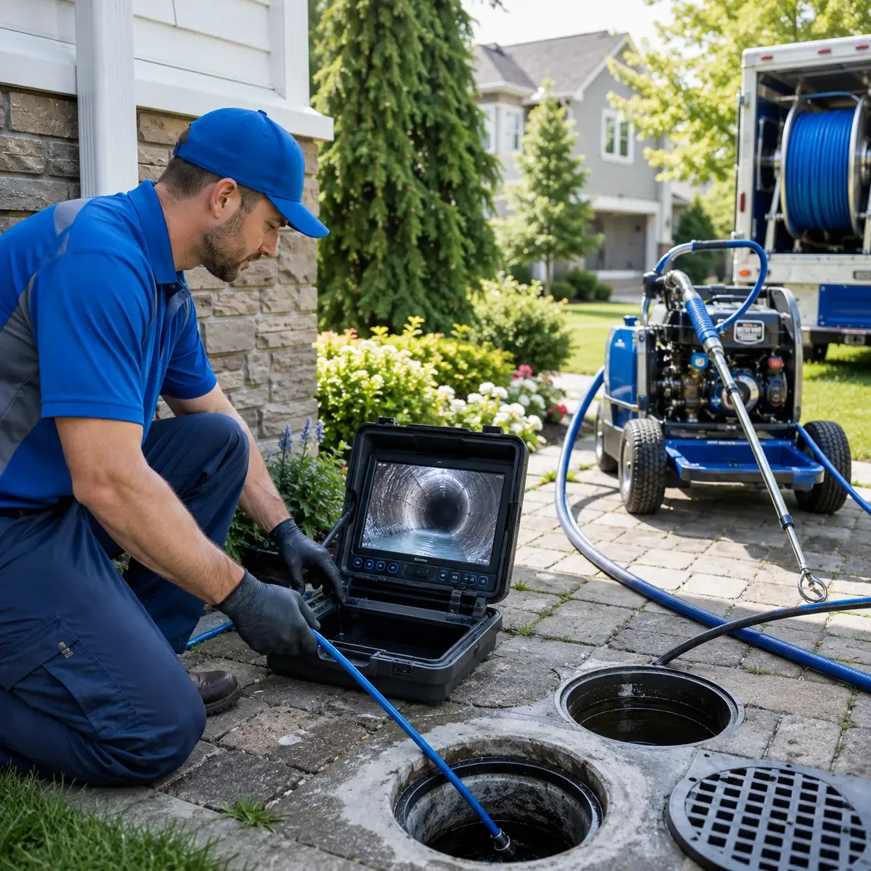 Outdoor drain cleaning professionals serving West Burlington, NY
